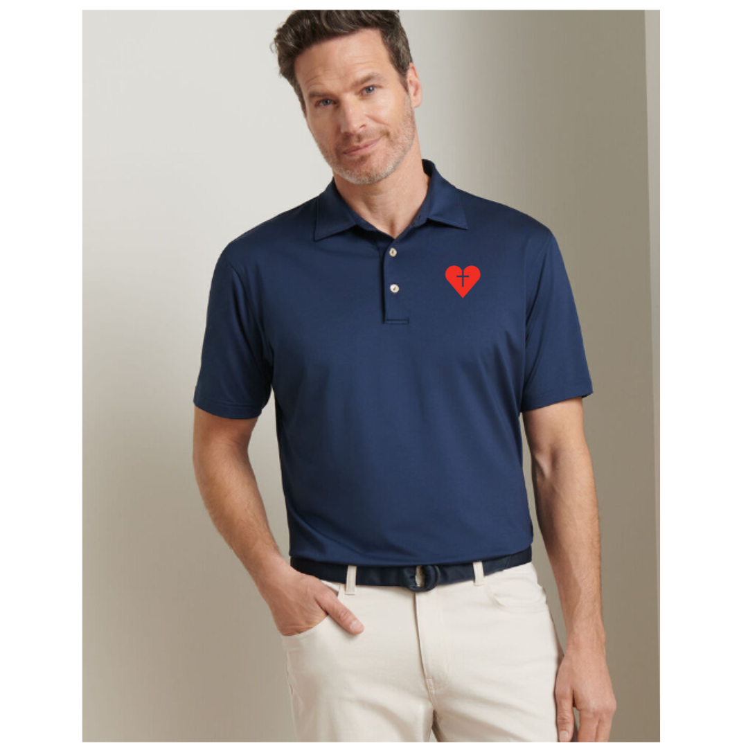 Mens Navy Peter Millar Polo
