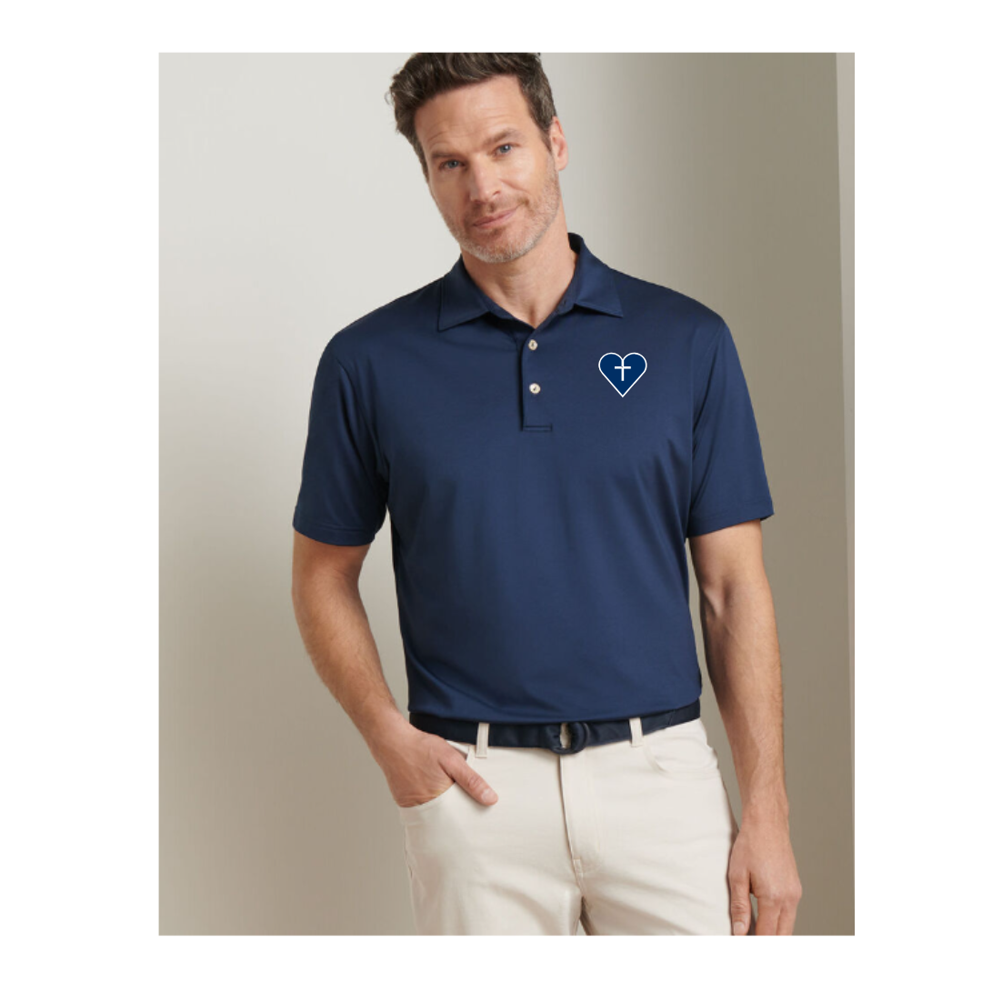 Mens Navy Peter Millar Polo