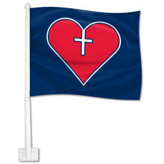 HEART CAR FLAG
