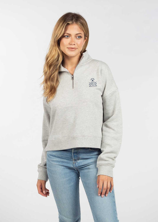 GREY CROPPED 1/4 ZIP