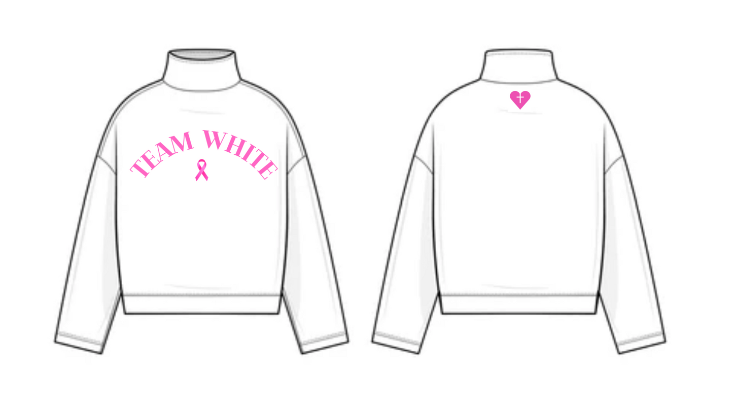Pink & White Mockneck