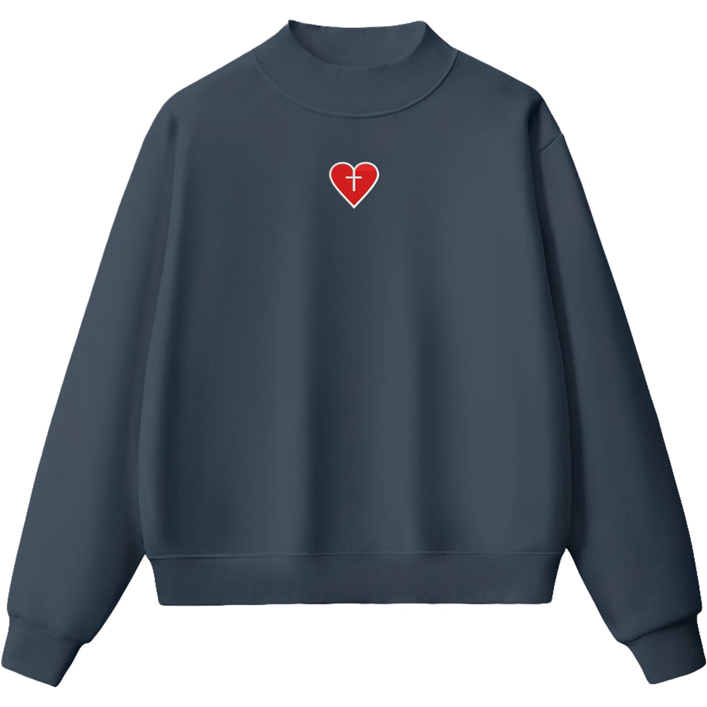 Heart Cross Mockneck