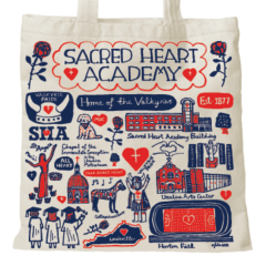 SACRED HEART SLIM TOTE