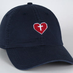 CROSS STITCH HEART CAP