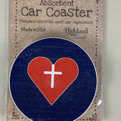 CAR COASTER HEART