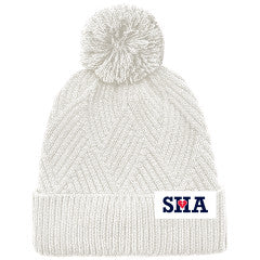 WHITE SHA POM HAT