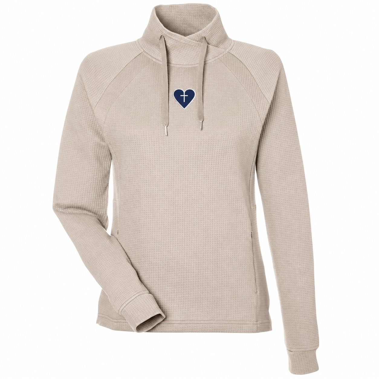 Womens Waffle Pullover