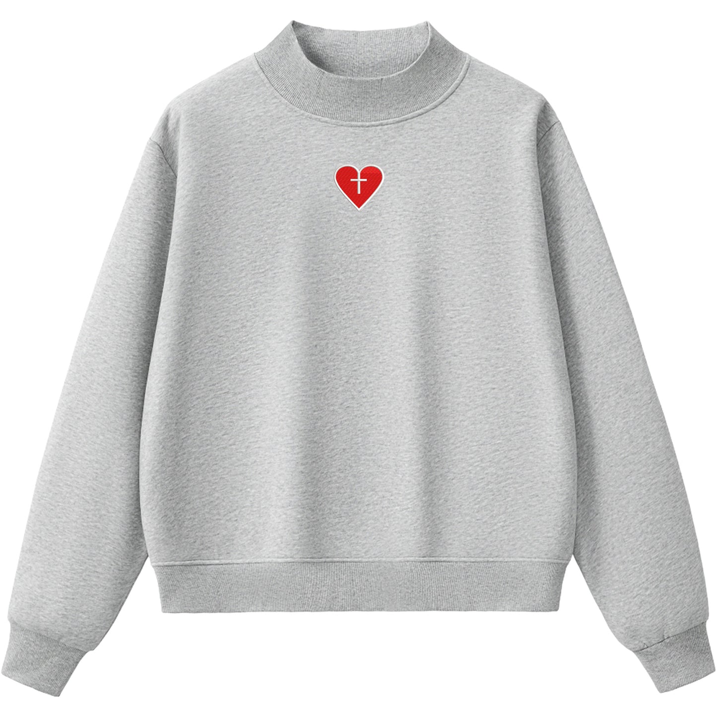 Youth Heart Cross Mockneck