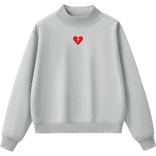 Youth Heart Cross Mockneck
